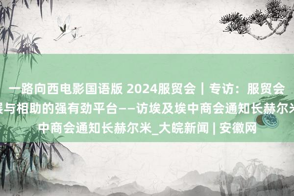 一路向西电影国语版 2024服贸会｜专访：服贸会是推进大家经贸发展与相助的强有劲平台——访埃及埃中商会通知长赫尔米_大皖新闻 | 安徽网