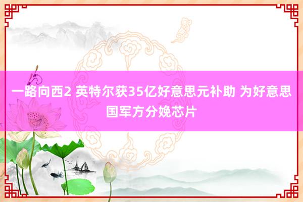 一路向西2 英特尔获35亿好意思元补助 为好意思国军方分娩芯片