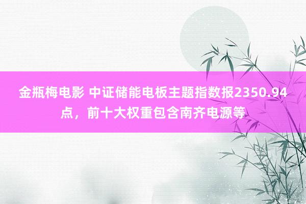 金瓶梅电影 中证储能电板主题指数报2350.94点，前十大权重包含南齐电源等