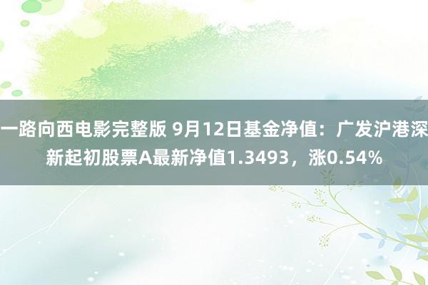 一路向西电影完整版 9月12日基金净值：广发沪港深新起初股票A最新净值1.3493，涨0.54%