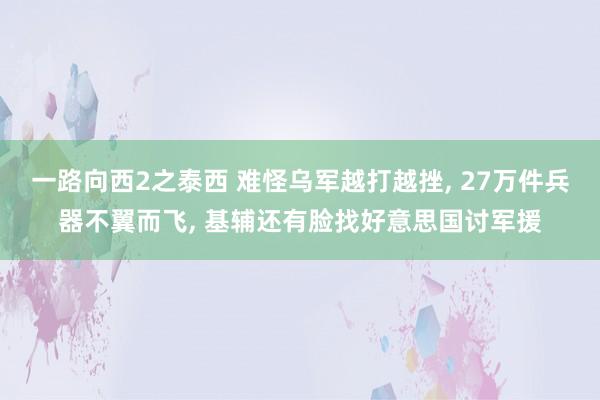 一路向西2之泰西 难怪乌军越打越挫, 27万件兵器不翼而飞, 基辅还有脸找好意思国讨军援