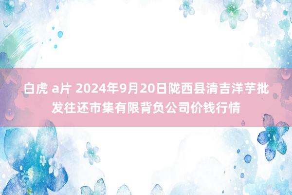 白虎 a片 2024年9月20日陇西县清吉洋芋批发往还市集有限背负公司价钱行情