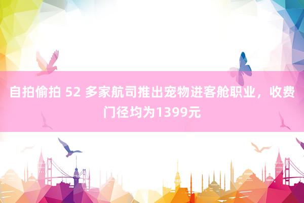 自拍偷拍 52 多家航司推出宠物进客舱职业，收费门径均为1399元