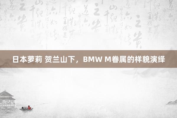 日本萝莉 贺兰山下，BMW M眷属的样貌演绎