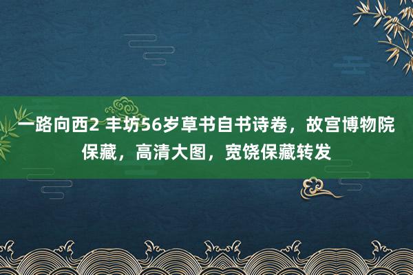 一路向西2 丰坊56岁草书自书诗卷，故宫博物院保藏，高清大图，宽饶保藏转发