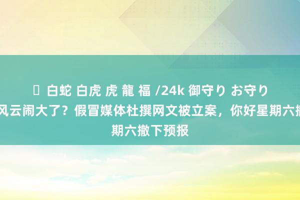 ✨白蛇 白虎 虎 龍 福 /24k 御守り お守り 秦霄贤风云闹大了？假冒媒体杜撰网文被立案，你好星期六撤下预报