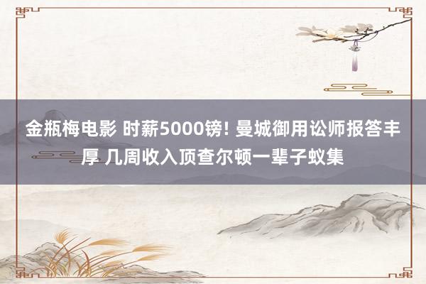 金瓶梅电影 时薪5000镑! 曼城御用讼师报答丰厚 几周收入顶查尔顿一辈子蚁集