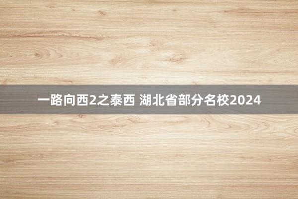 一路向西2之泰西 湖北省部分名校2024