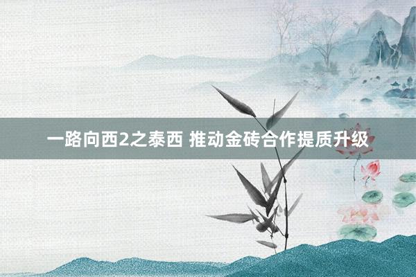 一路向西2之泰西 推动金砖合作提质升级