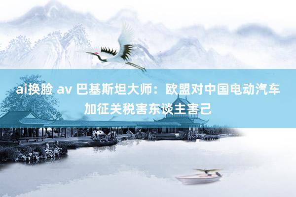 ai换脸 av 巴基斯坦大师：欧盟对中国电动汽车加征关税害东谈主害己