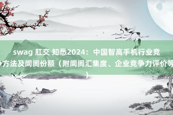 swag 肛交 知悉2024：中国智高手机行业竞争方法及阛阓份额（附阛阓汇集度、企业竞争力评价等）