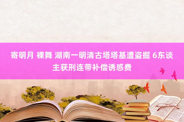 寄明月 裸舞 湖南一明清古塔塔基遭盗掘 6东谈主获刑连带补偿诱惑费