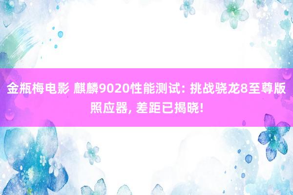 金瓶梅电影 麒麟9020性能测试: 挑战骁龙8至尊版照应器, 差距已揭晓!