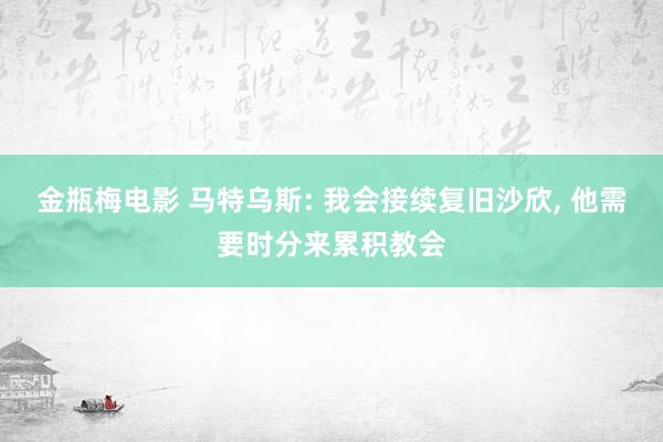 金瓶梅电影 马特乌斯: 我会接续复旧沙欣, 他需要时分来累积教会