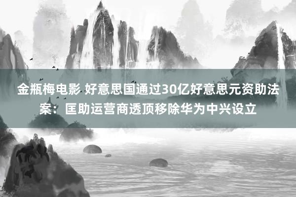 金瓶梅电影 好意思国通过30亿好意思元资助法案：匡助运营商透顶移除华为中兴设立