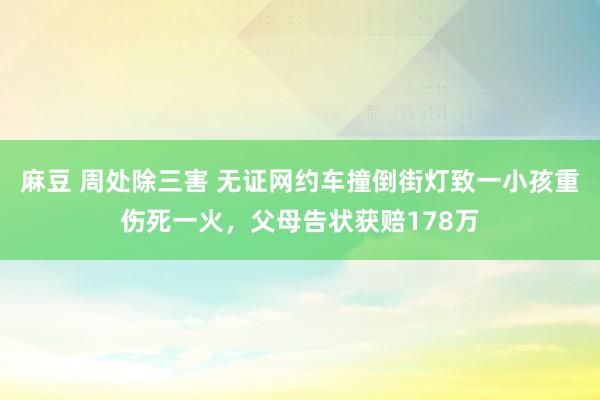 麻豆 周处除三害 无证网约车撞倒街灯致一小孩重伤死一火，父母告状获赔178万